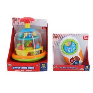 Play Right Press & Spin Toy and My First Music Player Bundle – Toddler Learning